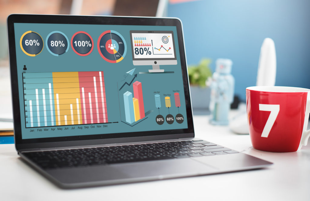 Business growth analytics dashboard used by a digital marketing company.