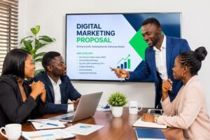 Nigerian business owner choosing a digital marketing agency in Nigeria