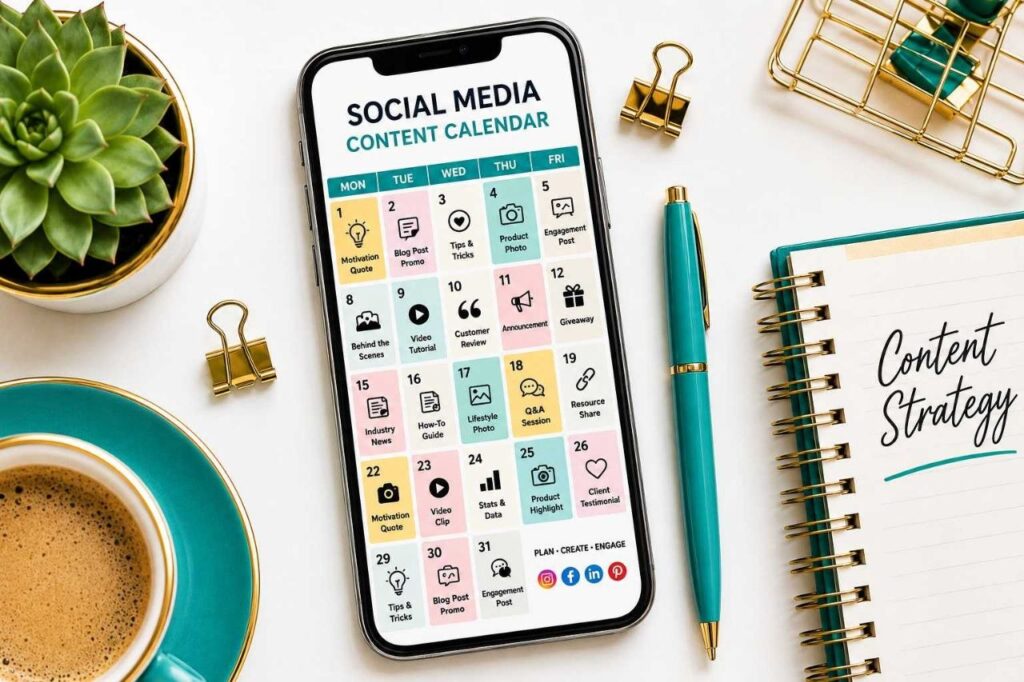 Social media content calendar for affordable digital marketing in Nigeria with content strategy and campaign planning ideas